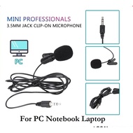 LOCAL STOCK Universal Mic Mini 3.5mm Clip On Mini Mic Microphone For PC Notebook Laptop