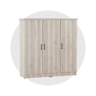 Alora Furniture - DUBLIN 3 Doors Low Wardrobe / Low Clothes Cabinet / Almari Baju Rendah / Cloth Cab
