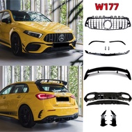 Mercedes A-Class W177 A45 AMG Grill Diffuser Spoiler Canard A200 A35 A45 Bodykit Carbon Gloss Black