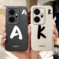 Casing ITEL P55+ P663L P663LN Cover ITEL P55 Plus Case Simple Fashion Letters A-Z Pattern Design Sil