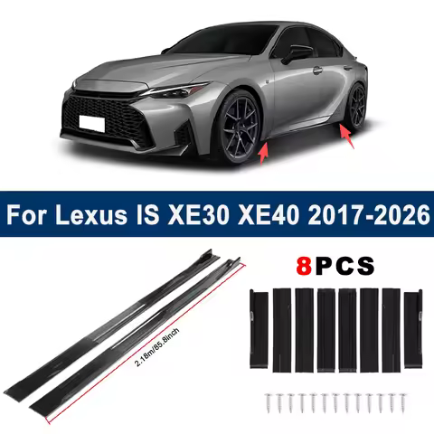 2.18m Sectional Side Skirt Extension Lips For Lexus IS XE30 XE40 2017-2026 - Racing Side Spoiler Car