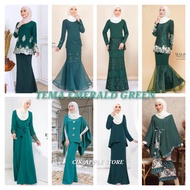 BAJU KURUNG MODERN LACE EMERALD GREEN BRIDESMAID TUNANG NIKAH BAJU RAYA MURAH