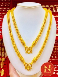 สร้อยคอลายสี่เสา น้ำหนัก12บาท ความยาว 28นิ้ว พ่นทรายตัดลาย ทองหุ้ม ทองชุบ งานสวยจริง💯%ใส่สวย#ห้างทอง