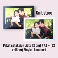Photo / picture / poster printing package + frame 30x42 cm / 32x48 cm laminated