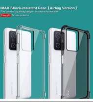 小米 XIAOMI 11T / XIAOMI 11T PRO  --- IMAK 全包防摔軟套-氣囊版 (四角加厚 TPU) 透明 手機軟套 保護殼 +送 透明保護膜 Mon貼 Shock-Resistant Case (Airbag Version) with Free PET Film Screen Protector