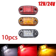 10pcs Warning Light LED Clearance Light Oval Trailer Truck Orange White Red LED Side Marker Lamps 12V 24V truck accessor