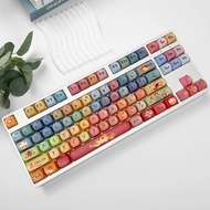 Keyboard Mechanical Gaming Wired 87-Key Customizable RGB สีขาว Game Office Hot-swappable คีย์บอร์ด C