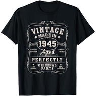 Vintage Born In 1945 Original 80Th Birthday Gift T-Shirt