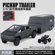 1:36 Tesla Pickup Trailer RV Diecast Model Car - Liga Cars Quà tặng đồ chơi cho trẻ em