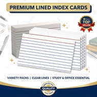 Index Note Cards 50pcs – 3x5 4x6 5x8 Learning Flash Cards for Students