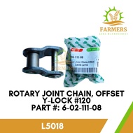 Rotary Joint Chain Offset Y-Lock 120 L5018 Kubota Tractor Part : 6-02-111-08 CRR Brand