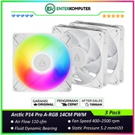 Arctic P14 Pro A-RGB 14CM PWM Case Fan (3 Pack) - White