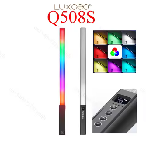 LUXCEO Q508S Led Stick RGB Full-Color Fill Light Handheld Stick with Screen Luxceo Q508A Update Phot