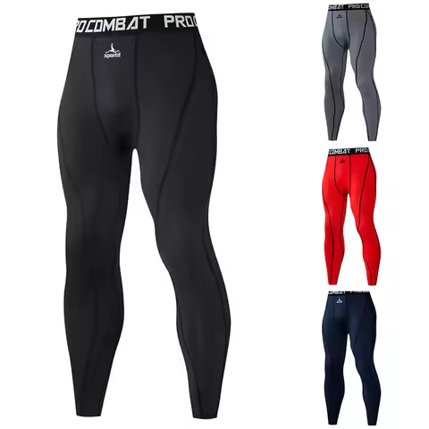 SPORTIF Men Bodybuilding longs Pants Fitness Compression Leggings Train Workout Outfit Male Muscle A