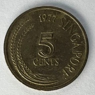 1977 Singapore 5 Cents Coin