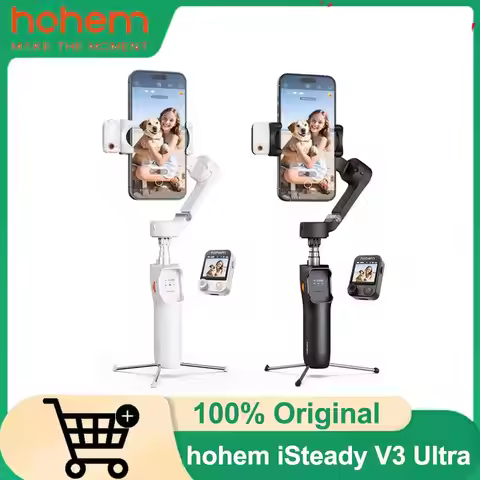 Hohem iSteady V3 Ultra Smartphone Gimbal AI Tracker Fill Light Detachable Control Screen Extension R