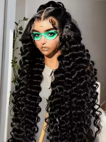 Mossily 13x6 HD Transparent Loose Wave Lace Frontal Wigs Brazilian Natural Balck Waves Lace Front Hu