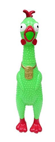 Squeeze Me Rubber Chicken Toy | Screaming Rubber Chickens for Kids | Novelty Squeaky Toy Chicken (Co