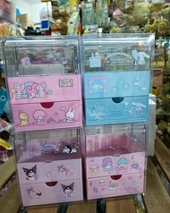 全新日本正版 sanrio my melody cinnamoroll kuromi little twin stars star 桌上 抽屜 櫃筒 櫃桶 收納箱  盒