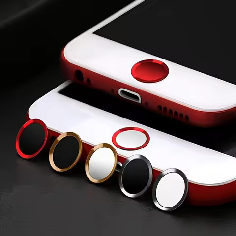 0.5mm Ultra Slim Fingerprint Support Touch ID Metal Home Button Sticker For iPhone 7 7PLUS 6 6S 6PLU
