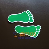 HIJAU Green Footprint Sticker | Walking Sign Sticker Stepping | Floor Stair Footprint Stickers