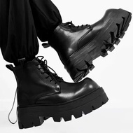Giày combat boot da thời trang MĐ G1321 đế cao 7cm