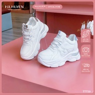 HA HUYEN women's sneakers in matte leather with M-shaped hips, 7cm serrated sole - TT739