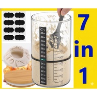 1000ml Sourdough Starter Jar Kit Container Fermentation Jar Storage