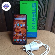 Handphone Infinix Smart 8 (8/128Gb) Timber Black Full Set Second