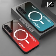 HP Casing SAMSUNG A56 Softcase SAMSUNG A56 Case Glossy Casing Shiny Glass Protector Mobile Phone Acc