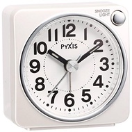 SEIKO Clock Alarm Analog PYXIS Pixis White Pearl NR437W