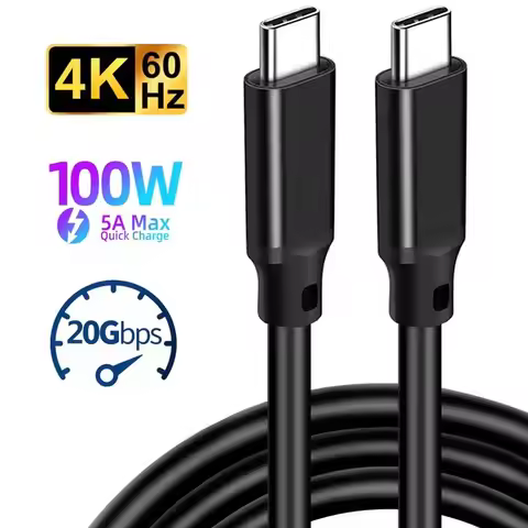 USB3.2 Gen2 Usb3 2 Gen2x2 Cable Ultra-high speed PD 100W Type USB C To USB C Cable 5Gbps Data Cable 