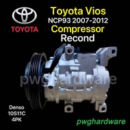 Recond AirCond Compressor Toyota Vios NCP93 2007-2013 / Kompressor Kereta Toyota Vios NCP93 / Car Air-Cond Compressor