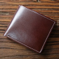 Retro Handmade Vegetable Tanned Leather Wallet Mens Short Leather Zip Wallet First Layer Cowhide You