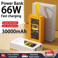 【READY STOCK】Power Bank 22.5W Super Fast Charging 30000mAh Large Capacity Power Bank Punk Mechanics Powerbank Portable