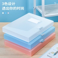 Deli Thickened Color Transparent File Box File Information Box Cadet Resume Information Storage Box 
