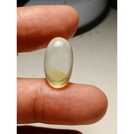 BATU  CITRINE ASLI 8.70 CARAT CABOCHON CUT...+ IKAT CINCIN
