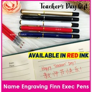 Customised Name Engraving on Finn Executive Writing Pen, Red Ink Available, Teachers Day Gift, Christmas Gift Ideas