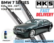 Original Genuine HKS Silicone Wiper Japan Technology For BMW 7 Series E65 E66 E67 Year 2001-2008