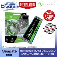 Seagate Barracuda 510 Internal SSD M.2 2280 NVMe Solid State Drive 256GB/512GB/1TB (5-Year Local SG warranty)