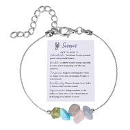 COLORFUL BLING Healing Crystal Zodiac Bracelet for Women Spiritual Crystal Zodiac Sign Beaded Bracel