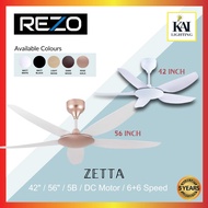 🔥FREE SHIPPING🔥 REZO ZETTA 56”/42” DC MOTOR CEILING FAN REMOTE CONTROL / Kipas Siling