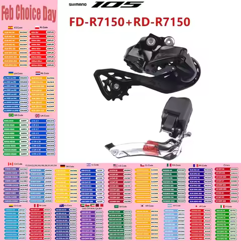 SHIMANO 105 R7100 Di2 Series R1750 Front Derailleur/Rear Derailleur 2x12s For Road Bike Braze On Ori