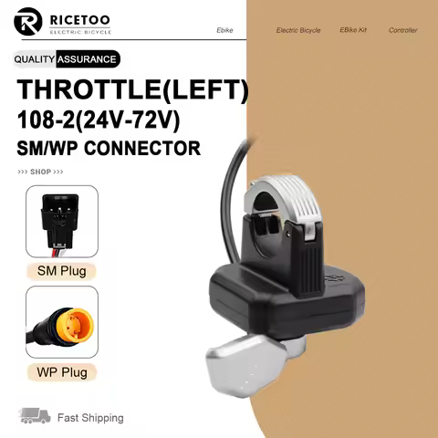 WUXING 108-2 Thumb Throttle Fast Release Throttle Accelerator Left Hand Finger Throttle 12V-72V for 