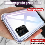 For Huawei P40 P40pro P40pro+ case Transparent Soft Silicone Clear Rubber Gel Jelly Shockproof Case Four corner anti fall Cover