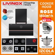 LIVINOX LCH-ROSE-90BL Kitchen Hood Cooker Hood Gas Cooker Hob Package (New Launch Model similar FOTI