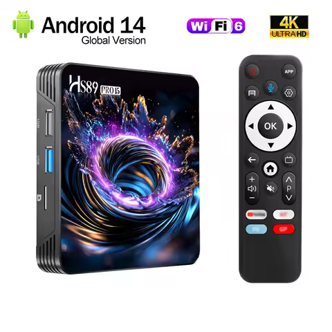 HS89 Pro15 Android TV Box Streaming 4K Video Set Top Box Smart TV Box Bluetooth Wifi Media Player An