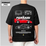 Ferrari F40 Tshirt Jars Microfiber Shirt