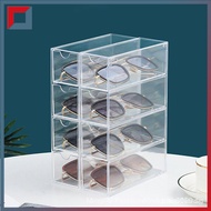 Acrylic glasses box can be superimposed four layers desktop glasses sunglasses display box dust-proof stationery drawer-type storage box 6JML FN87