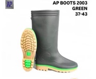 COD - Tricolor AP Boots 2003 Triwarna Sepatu Boot - AP 2003 GREEN 38-43 - SEPATU BOOT SAFETY KARET -
